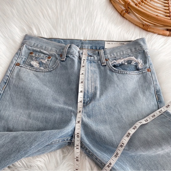 Rag & Bone Marilyn Jean in Union Pool Light Blue Distressed Raw Hem Fray 26 - Picture 10 of 13